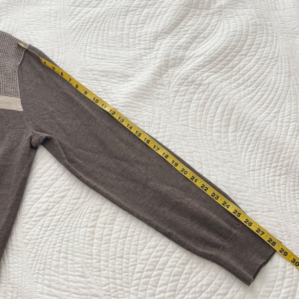 Banana Republic Men’s Merino Wool Blend Sweater XL Full Zip Gray Winter - Picture 8 of 8